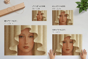 Premium wall art The face behind the curtain