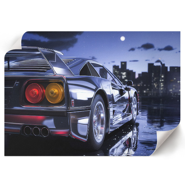 Canvas poster featuring a sports car