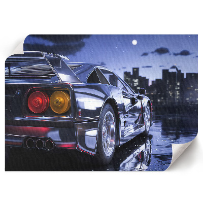 Canvas poster featuring a sports car