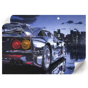 Canvas poster featuring a sports car
