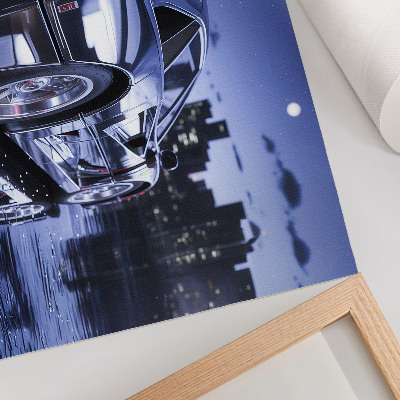 Canvas poster featuring a sports car