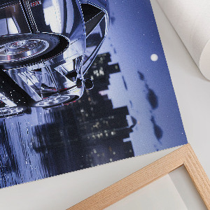 Canvas poster featuring a sports car