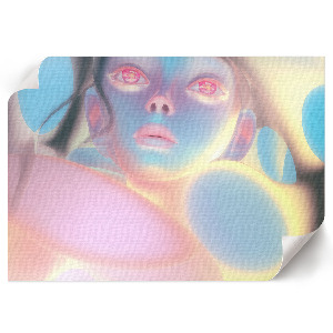 Modern wall art poster featuring a futuristic figure