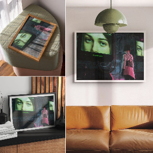 Premium wall art depicting futuristic technology