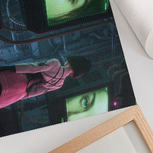 Premium wall art depicting futuristic technology