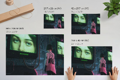 Premium wall art depicting futuristic technology