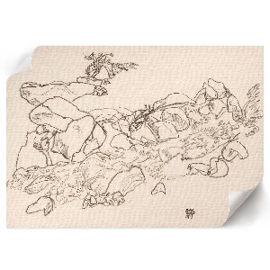 Wall poster Mountain stream