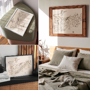 Wall poster Mountain stream