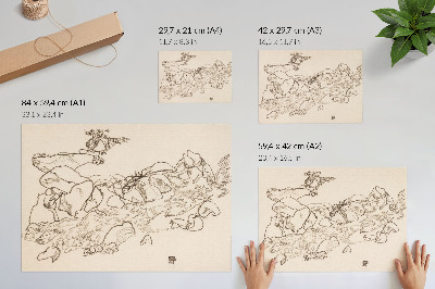 Wall poster showing a mountain stream