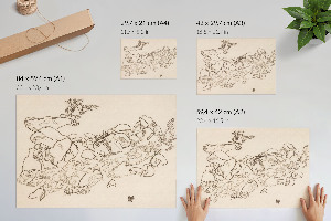 Wall poster Mountain stream