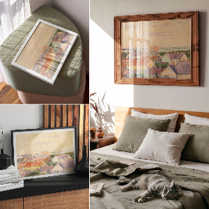 Modern wall art poster City view