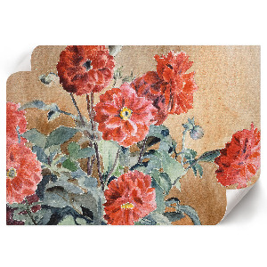 Premium wall art featuring dahlias