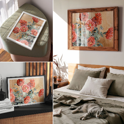 Premium wall art featuring dahlias