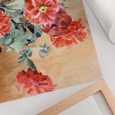 Premium wall art featuring dahlias