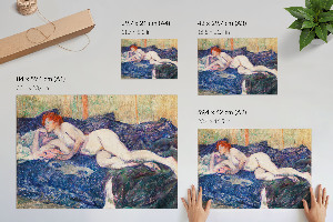 Canvas poster featuring a nude woman