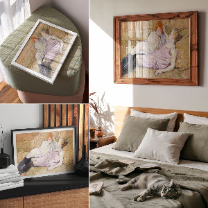 Wall poster featuring a sofa